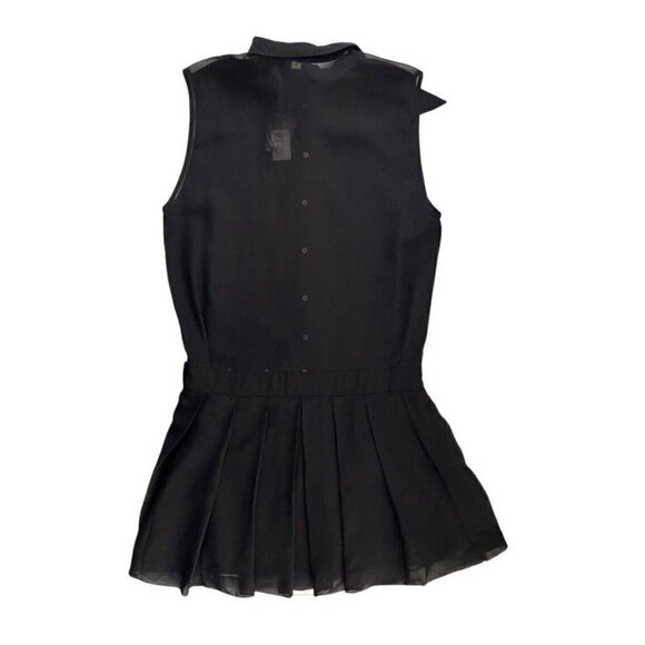 DIESEL Women's Black Chiffon D-Nedora-A Pleated Button Shift Dress $248 size XS - Picture 13 of 15